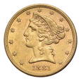 USA, 5 Dolarów 1881 r. S