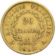 Francja, 20 Franków 1807 r. A