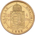 Węgry, 10 franków / 4 Forinta 1888 r. 