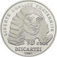 Francja, 70 ecu = 500 franków 1991 r. Paryż, Descartes