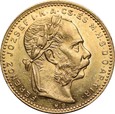 Węgry, 20 franków / 8 Forintów 1880 r. 
