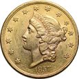 USA, 20 $ 1857 r. Liberty 