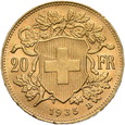 Szwajcaria, 20 Franków 1935 r. 