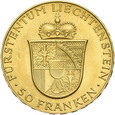 Liechtenstein, 50 Franków 1956 r. 