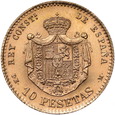 Hiszpania, 10 Pesetas 1878 (1962) r. 