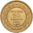 Tunezja, 20 Franków 1891 r. 