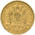 Austria, 10 Koron 60 lat panowania 1908 r. 