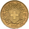 Szwajcaria, 20 Franków 1922 r.