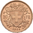 Szwajcaria, 20 Franków 1903 r.