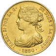 Hiszpania, 100 reales 1860 r.