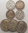 Rosja, 1 rubel, poltinnik, 50 kopiejek - lot 7 monet