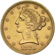 USA, 5 Dolarów 1880 r.