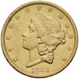 USA, 20 Dolarów 1863 r. S