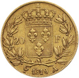 Francja, 20 franków 1819 r. A