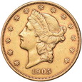 USA, 20 Dolarów 1905 r. 
