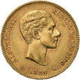 Hiszpania, 25 pesetas 1880 r.