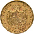 Hiszpania, 25 pesetas 1880 r.