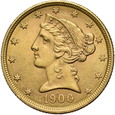USA, 5 Dolarów 1900 r. 