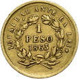 Chile, 1 Peso 1863 r.