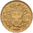 Szwajcaria, 20 Franków 1899 r.