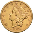 USA, 20 Dolarów 1876 r. S
