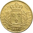 Francja, 20 franków 1814 r. A Louis XVIII