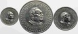 Tonga, zestaw 3 monety 25, 50, 100 Paanga 1967 r. 