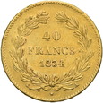 Francja, 40 Franków 1834 r. A