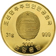 Korea Północna, Medal 60000 Won Lemur 2009 r.  Rzadka