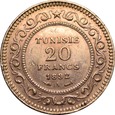 Tunezja, 20 franków 1892 r. 
