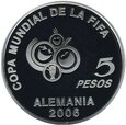 Argentyna 5$ MŚ w Piłce 2003 Ag 27g