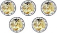 2 euro x 5 ADFGJ  Niemcy Mur Berliński 2019