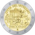 2 euro Watykan Mur Berliński 2014