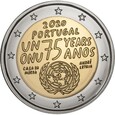 2 euro Portugalia 75 lat ONZ 2020