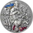 Ghana 10 cedis Ukraine Battle Hardened 2024 2 Oz Ag.999