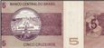 Brazylia 5 cruzeiros Plac 1972+ P-192c
