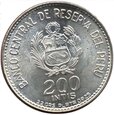Peru 200 intis Caceres 1986 Ag.925 22,2g