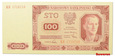 19.dh.PRL, 100 Złotych 1948 KR, St.1