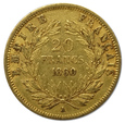 FRANCJA, NAPOLEON III, 20 FRANKÓW 1860 A