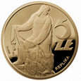 Złota replika monety 5 zł Rybak z 1958