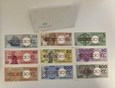 Zestaw nieobiegowych banknotów z serii miasta polskie - z napisem