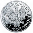Srebrna replika monety 5 zł Rybak z 1958