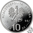 III RP, 10 złotych 1998 Zygmunt III Waza popiersie 