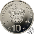 III RP, 10 złotych, 1998, Deklaracja Praw Człowieka 