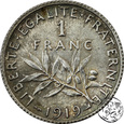 Francja, 1 frank, 1919