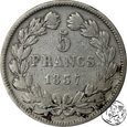 Francja, 5 franków, 1837 B