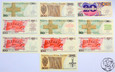 PRL, 19 banknotów z pieczątkami i nadrukami okolicznościowymi