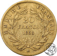 Francja, 20 franków, 1858 BB