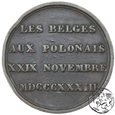 Belgia / Polska, medal, 1833, trzecia rocznica Powstania Listopadowego