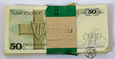 Polska, paczka bankowa, 100 x 50 złotych, 1988 HG